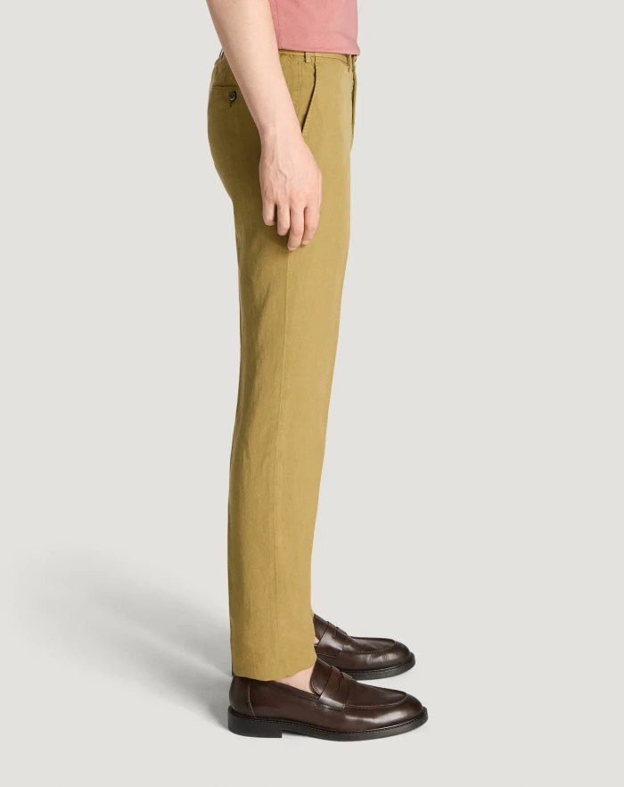 Pantaloni Torino Pantaloni Slim in cotone e lino batavia Negozi Online
