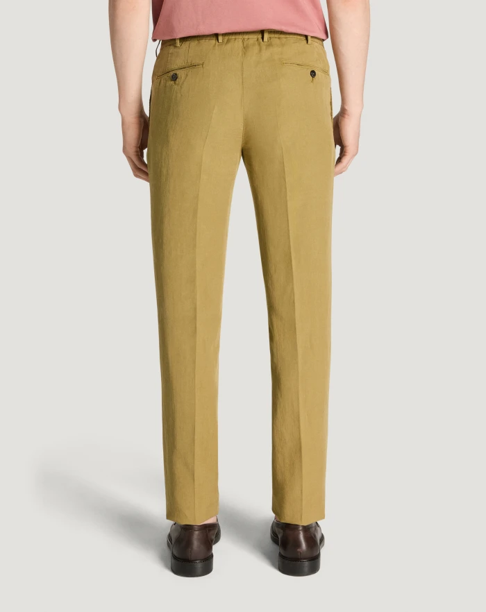 Pantaloni Torino Pantaloni Slim in cotone e lino batavia Negozi Online