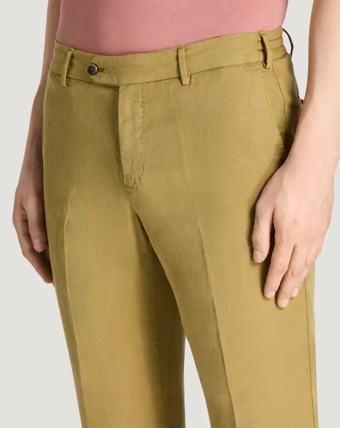 Pantaloni Torino Pantaloni Slim in cotone e lino batavia Negozi Online
