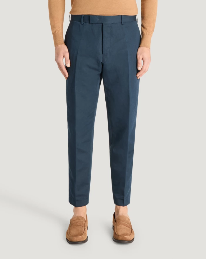 Pantaloni Torino Pantaloni Rebel in gabardina di cotone e lino Offerta