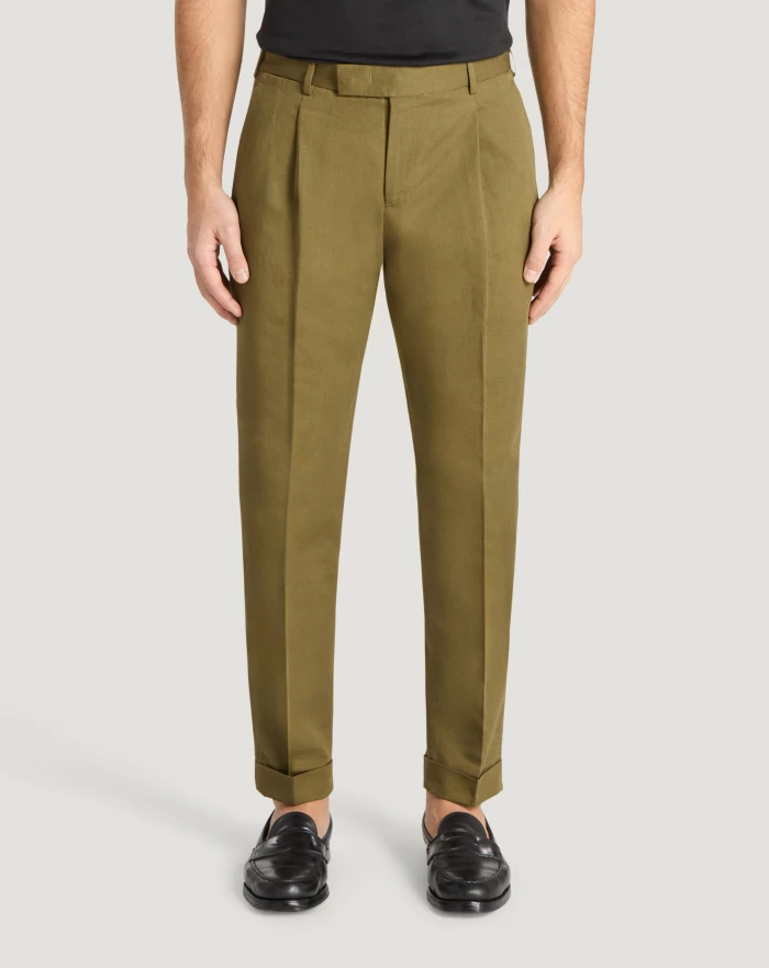 Pantaloni Torino Pantaloni Rebel in gabardina di cotone e lino Offerte