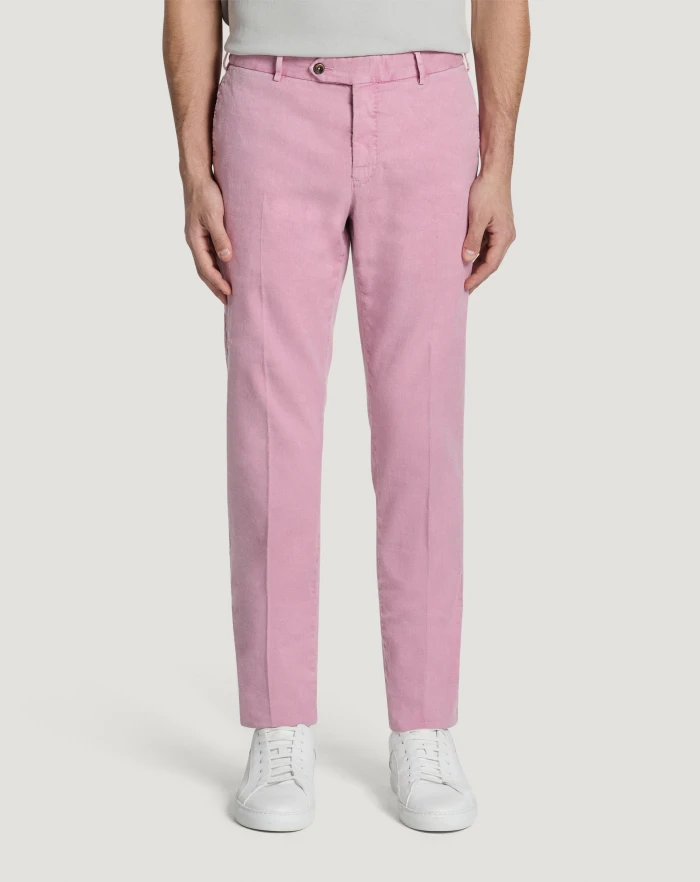 Pantaloni Torino Pantaloni Slim in lino stretch délavé Italia
