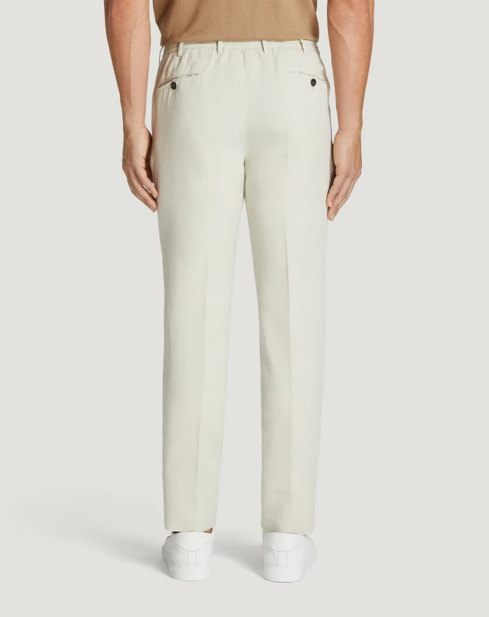 Pantaloni Torino Pantaloni Slim in cotone e lino batavia Promozione