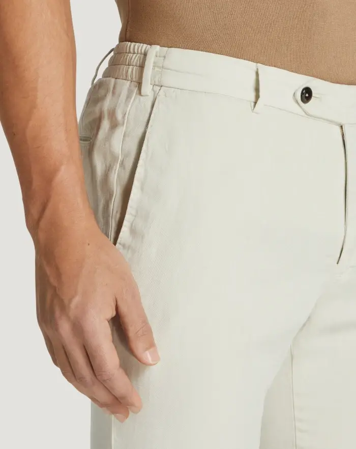Pantaloni Torino Pantaloni Slim in cotone e lino batavia Promozione