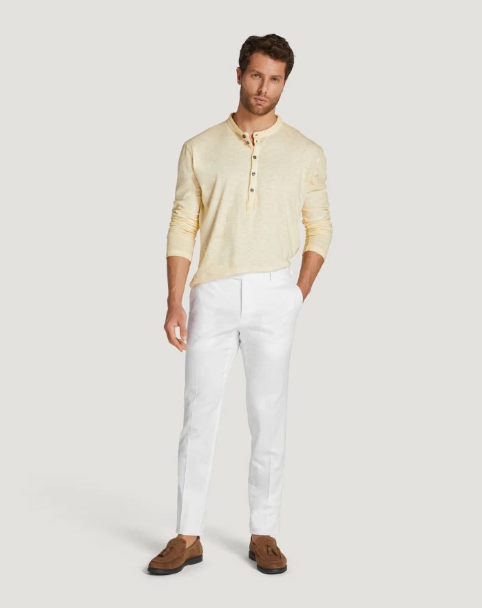 Pantaloni Torino Pantaloni Slim in lino stretch délavé Qualità Garantita