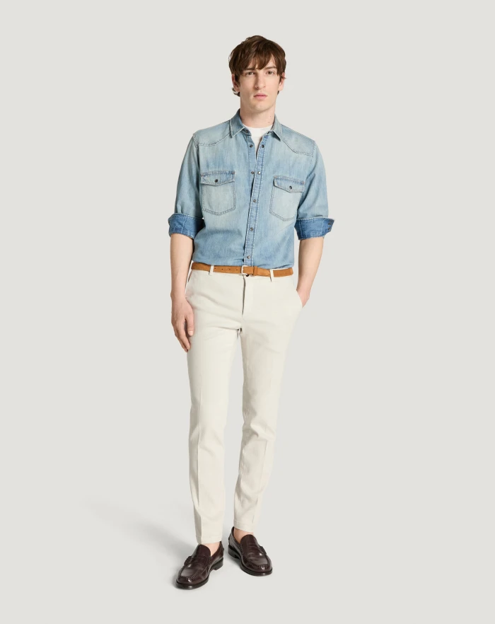 Pantaloni Torino Pantaloni House in silky denim stretch Negozi Online