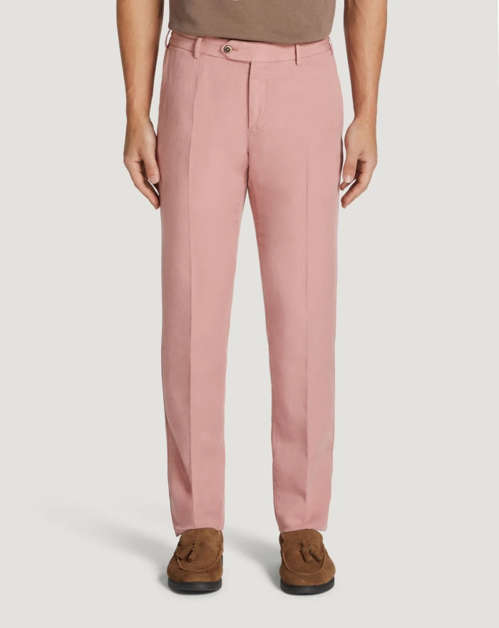 Pantaloni Torino Pantaloni Slim in cotone e lino batavia Shopping Online