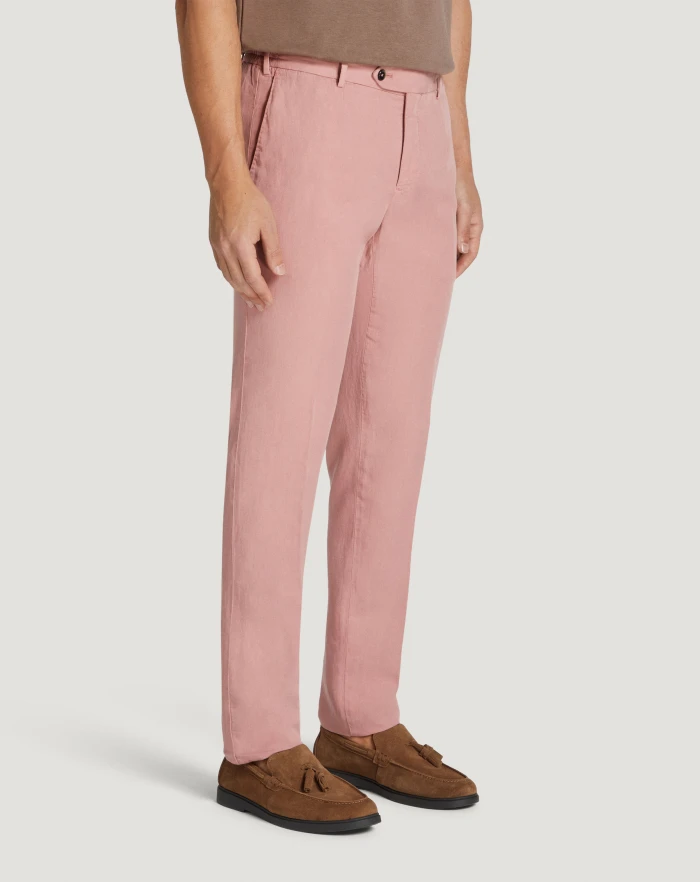 Pantaloni Torino Pantaloni Slim in cotone e lino batavia Shopping Online