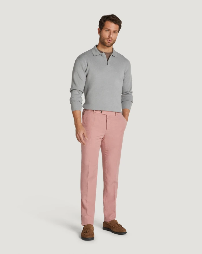 Pantaloni Torino Pantaloni Slim in cotone e lino batavia Shopping Online