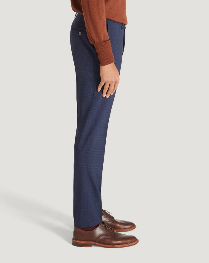 Pantaloni Torino Pantaloni Superslim in lana a quadri Sottocosto