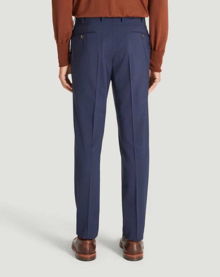 Pantaloni Torino Pantaloni Superslim in lana a quadri Sottocosto