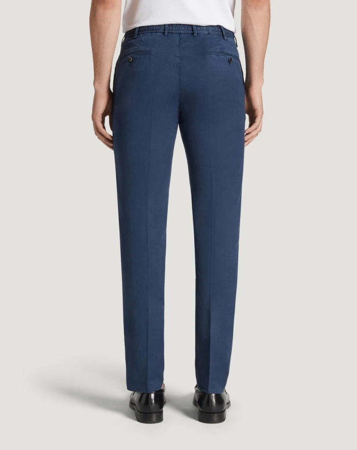 Pantaloni Torino Pantaloni Slim in lino stretch délavé Vendite Flash
