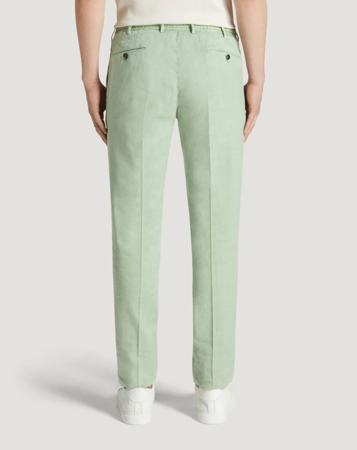 Pantaloni Torino Pantaloni Slim in lino stretch délavé Italy