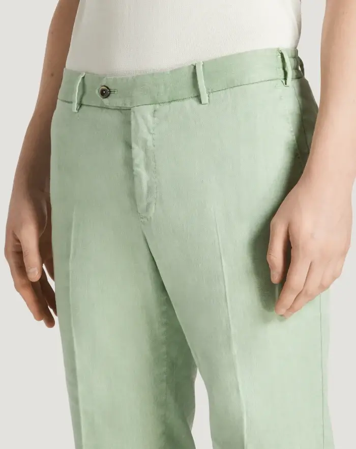 Pantaloni Torino Pantaloni Slim in lino stretch délavé Italy