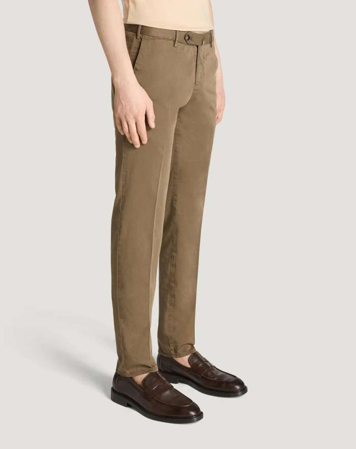 Pantaloni Torino Pantaloni Slim in silkochino Nuovo