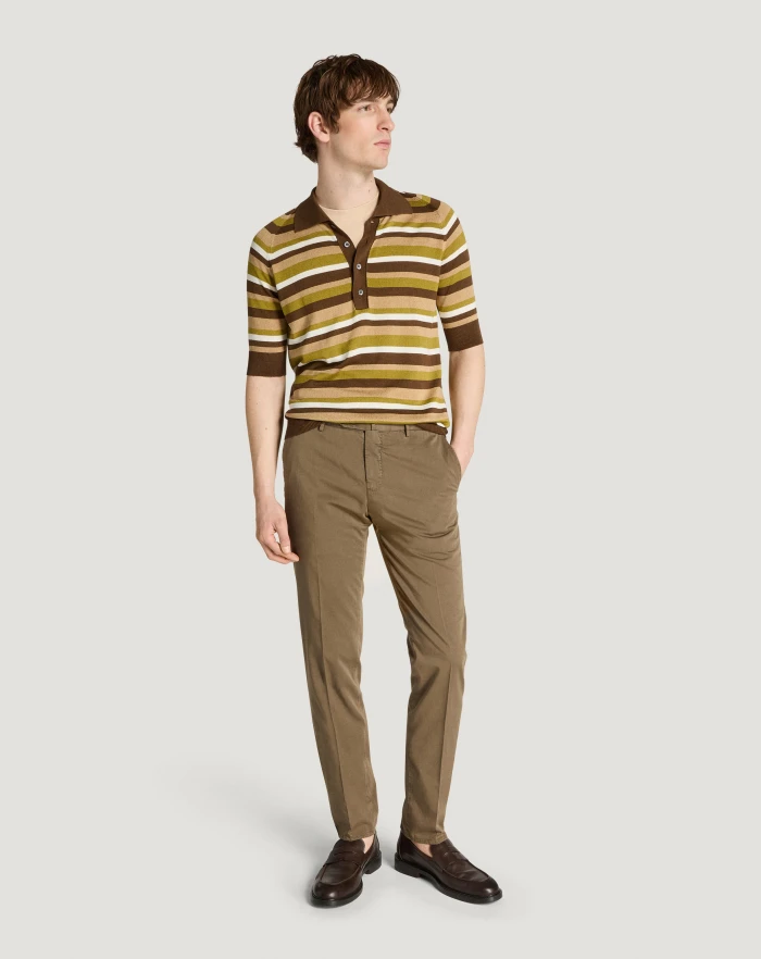 Pantaloni Torino Pantaloni Slim in silkochino Nuovo