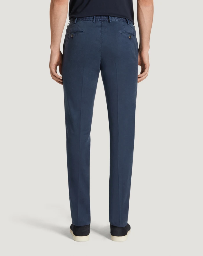 Pantaloni Torino Pantaloni Slim in lino stretch délavé Spedizione Gratuita