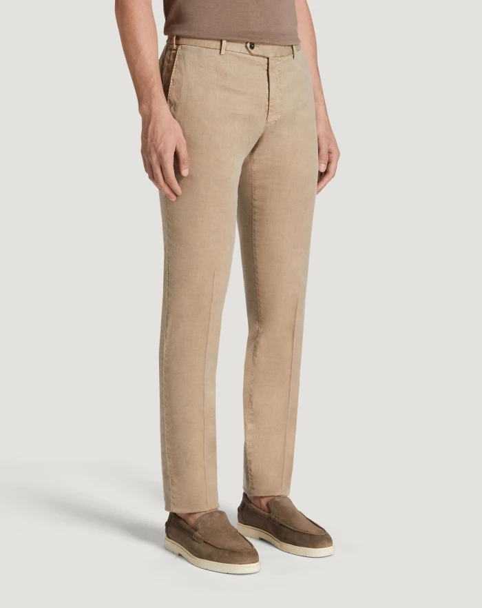 Pantaloni Torino Pantaloni Slim in lino stretch délavé Negozi Online
