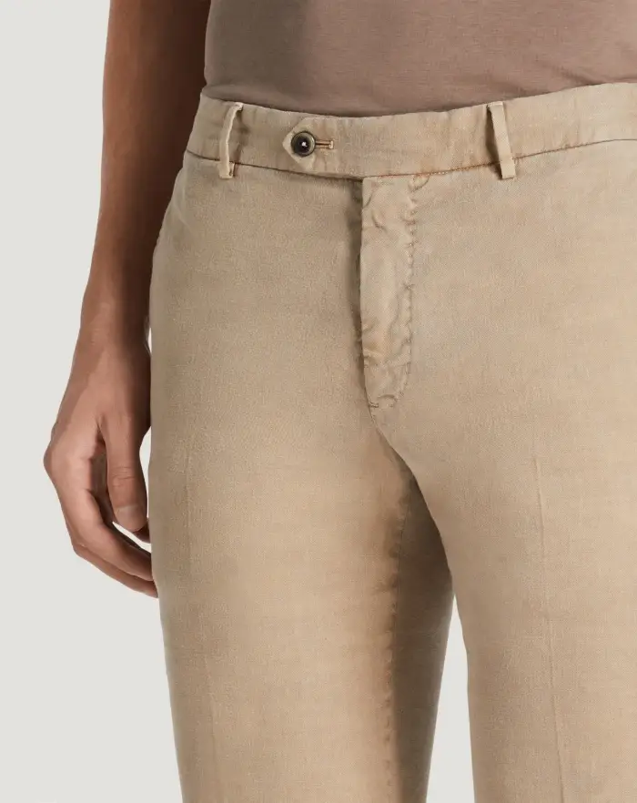 Pantaloni Torino Pantaloni Slim in lino stretch délavé Negozi Online