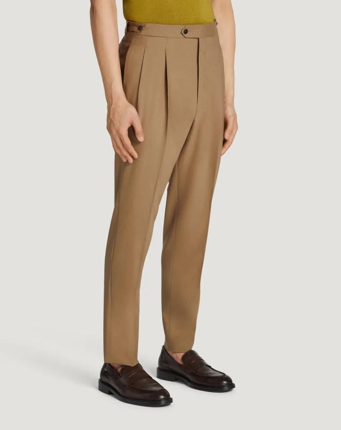 Pantaloni Torino Pantaloni Gentleman in lana tropical Consegna Veloce