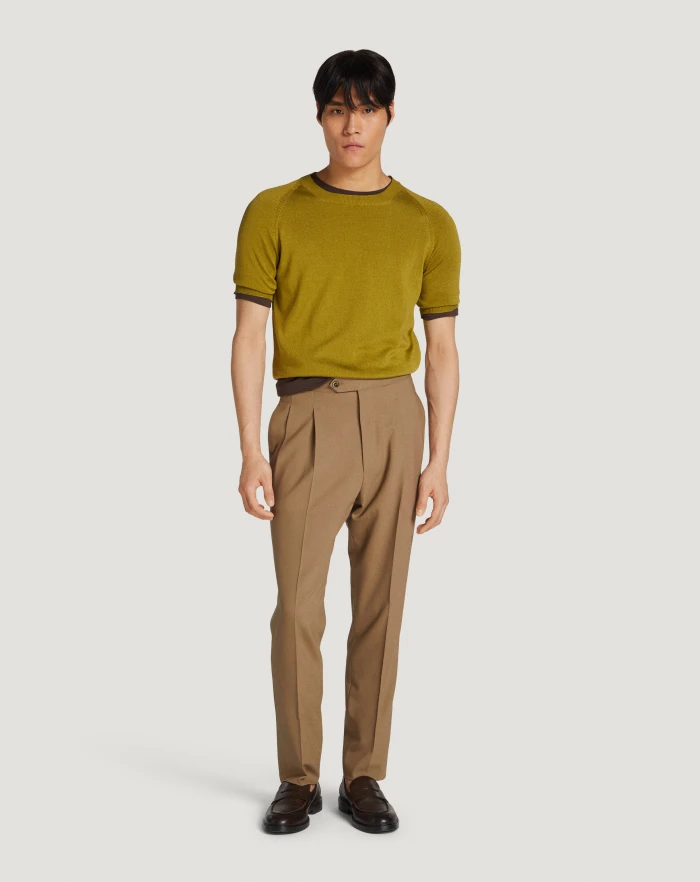 Pantaloni Torino Pantaloni Gentleman in lana tropical Consegna Veloce