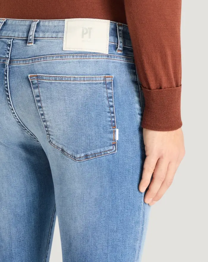 Pantaloni Torino Jeans Swing in denim stretch indigo Negozio