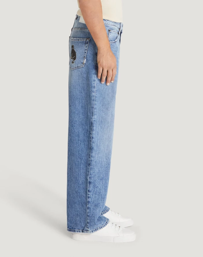 Pantaloni Torino Jeans Skater in denim vintage In Saldo
