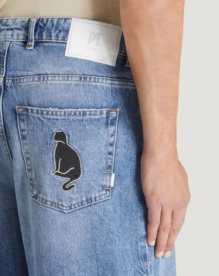 Pantaloni Torino Jeans Skater in denim vintage In Saldo