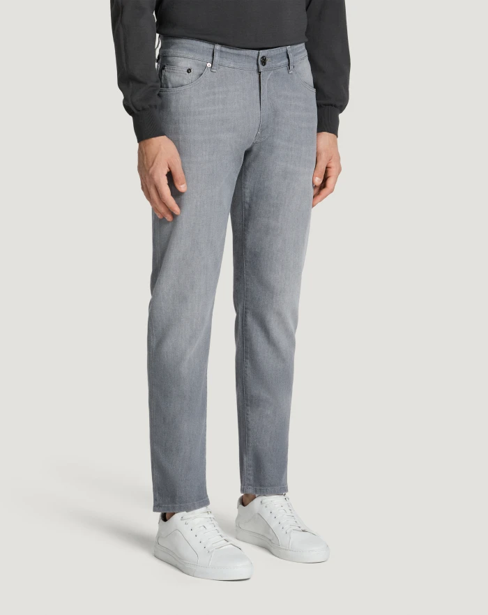 Pantaloni Torino Jeans Swing in light grey denim Moda