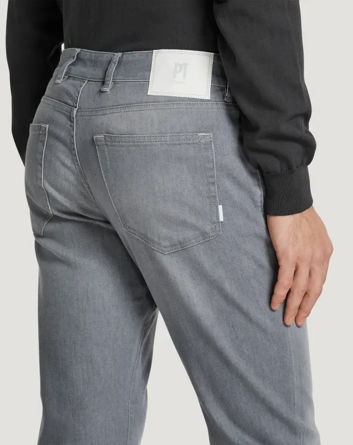 Pantaloni Torino Jeans Swing in light grey denim Moda