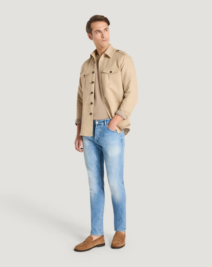 Pantaloni Torino Jeans Reggae in denim soft touch Italia