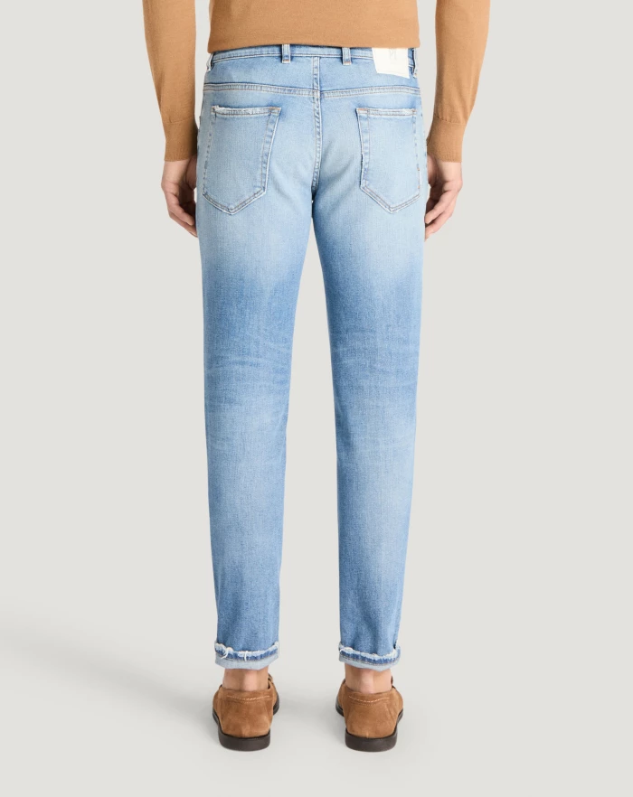 Pantaloni Torino Jeans Reggae in denim stretch indigo Qualità