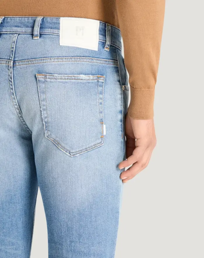 Pantaloni Torino Jeans Reggae in denim stretch indigo Qualità