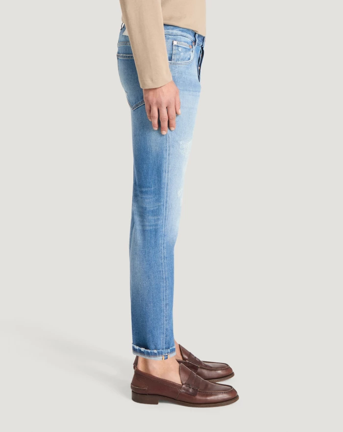 Pantaloni Torino Jeans Reggae in denim stretch indigo Soddisfazione Garantita