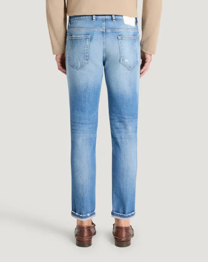 Pantaloni Torino Jeans Reggae in denim stretch indigo Soddisfazione Garantita