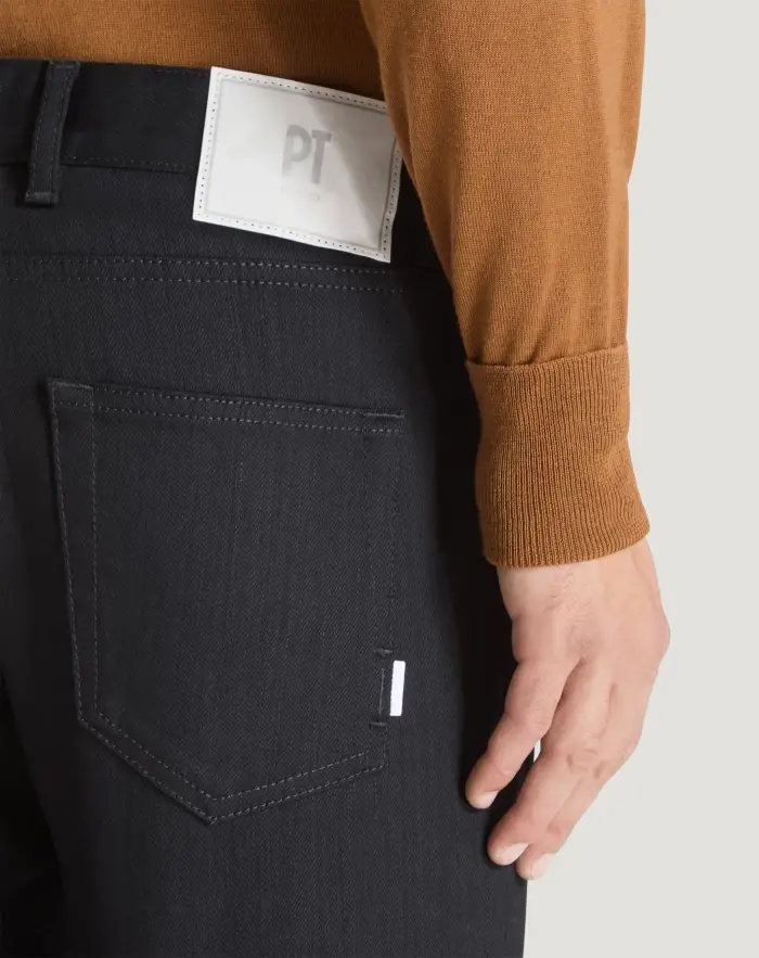 Pantaloni Torino Jeans Rock in denim super black Fino Al -60%