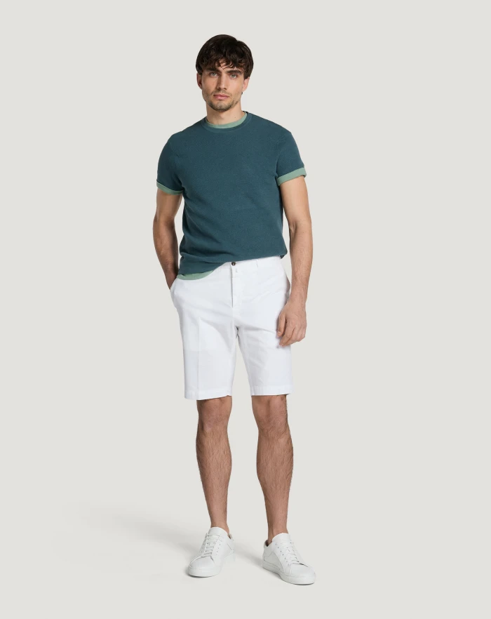 Pantaloni Torino Bermuda in gabardina stretch Novità