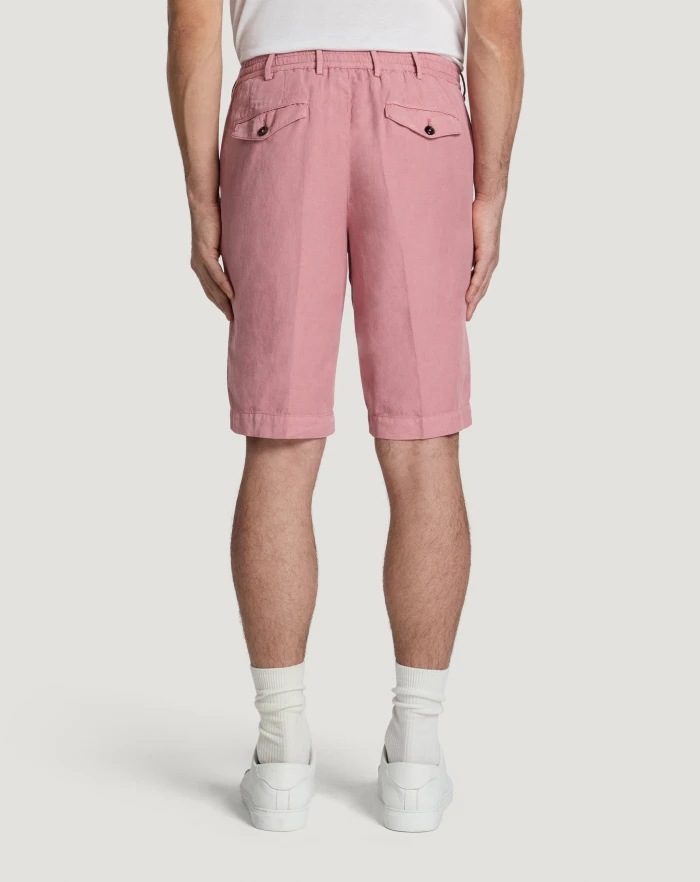Pantaloni Torino Bermuda in cotone e lino batavia Presa