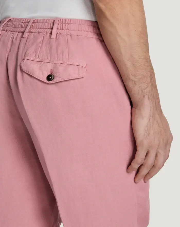 Pantaloni Torino Bermuda in cotone e lino batavia Presa