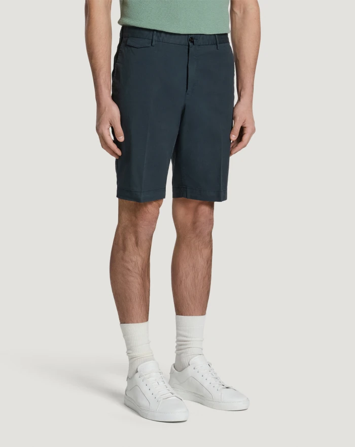 Pantaloni Torino Bermuda in gabardina stretch Sconto