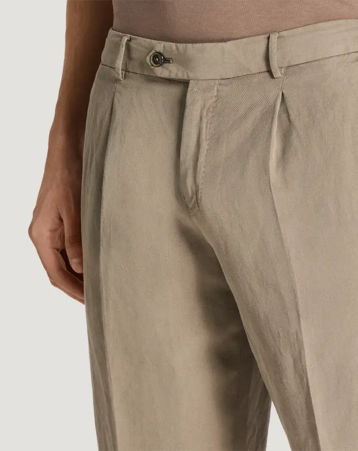 Pantaloni Torino Bermuda in cotone e lino batavia Economico