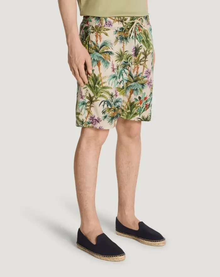 Pantaloni Torino Bermuda in popeline di cotone In Vendita