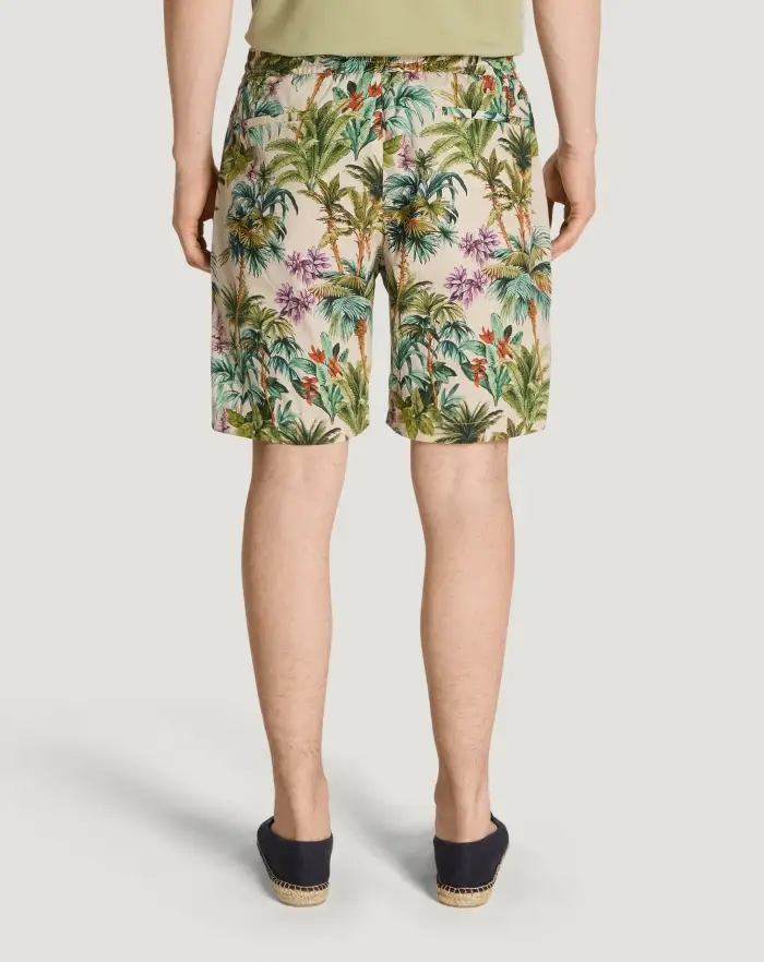 Pantaloni Torino Bermuda in popeline di cotone In Vendita