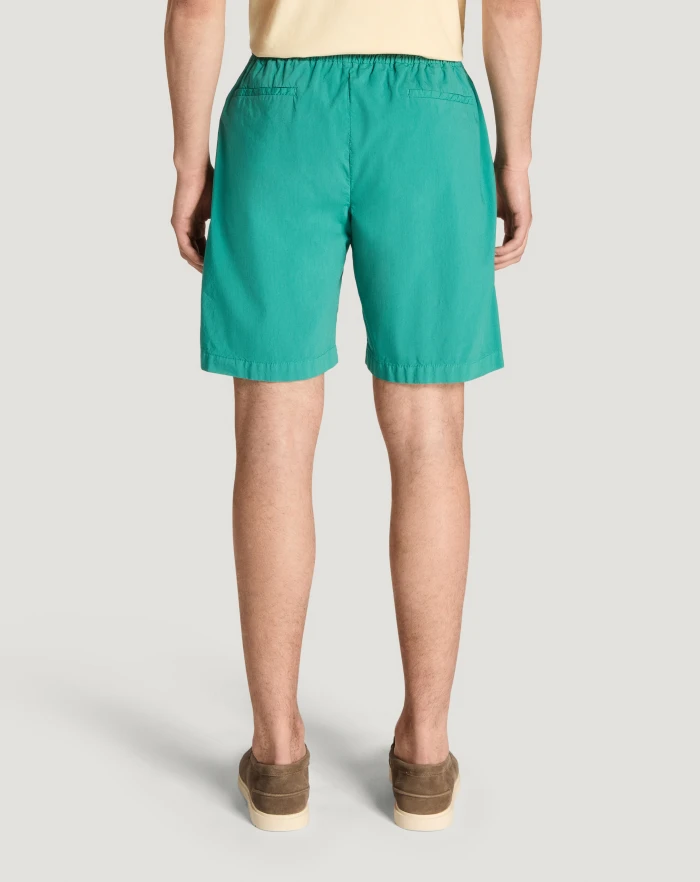Pantaloni Torino Bermuda in popeline di cotone stretch Saldi
