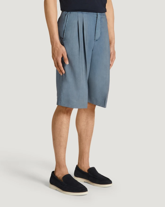 Pantaloni Torino Bermuda in lana comfort Vendite Flash