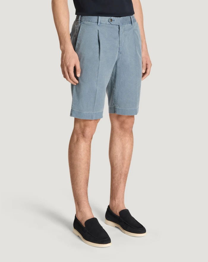 Pantaloni Torino Bermuda in lino stretch délavé Negozio