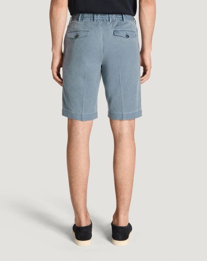 Pantaloni Torino Bermuda in lino stretch délavé Negozio