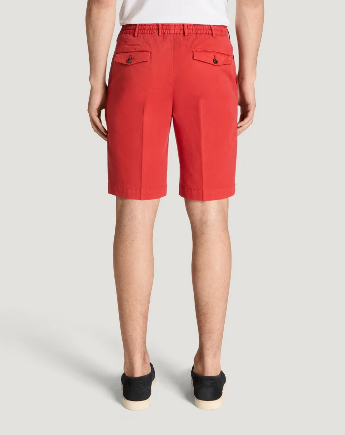 Pantaloni Torino Bermuda in gabardina di cotone In Saldo
