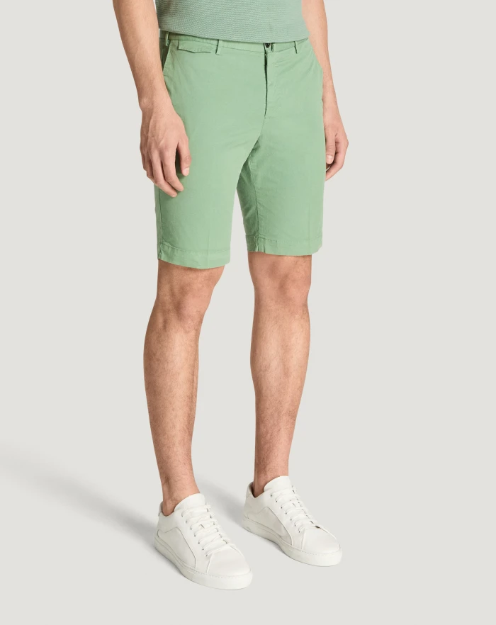 Pantaloni Torino Bermuda in gabardina stretch Nuova