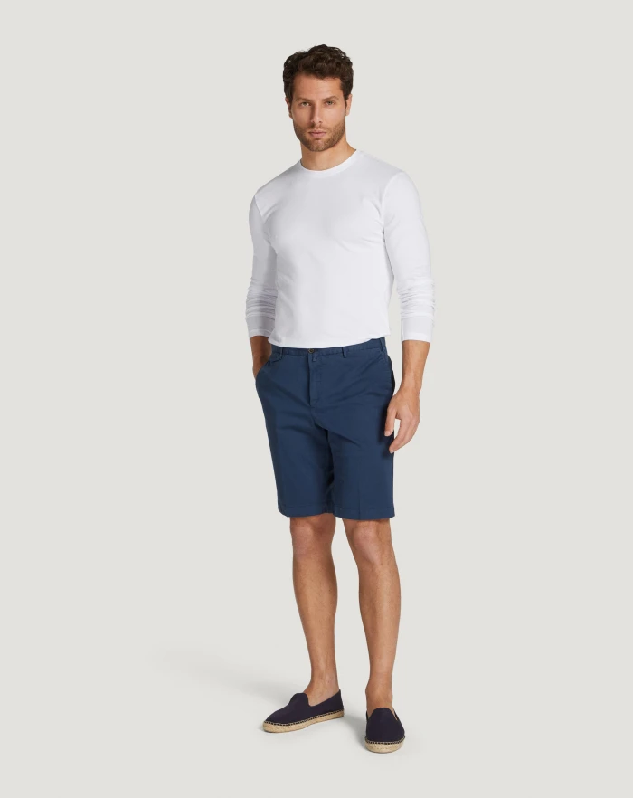 Pantaloni Torino Bermuda in gabardina stretch Italia